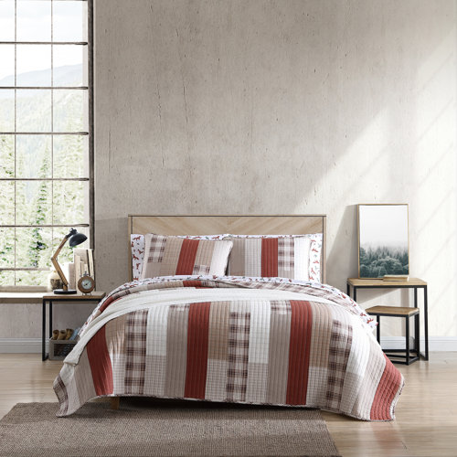 Eddie Bauer Fairview Cotton Reversible Patchwork Quilt Set & Reviews